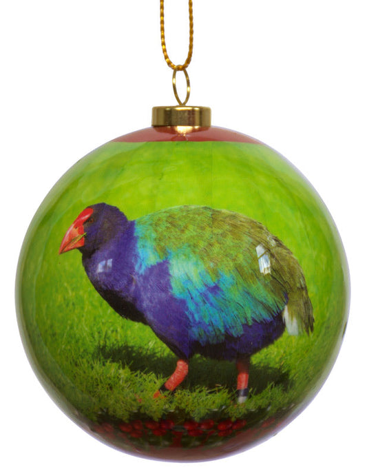 NZ Christmas Bird Baubles - Christmas Takahe (Box of Two)