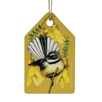 New Zealand Made Eco Christmas Decoration - Fantail Gold