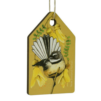 New Zealand Made Eco Christmas Decoration - Fantail Gold