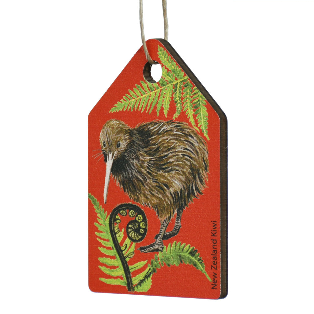 New Zealand Made Eco Christmas Decoration - Kiwi Red