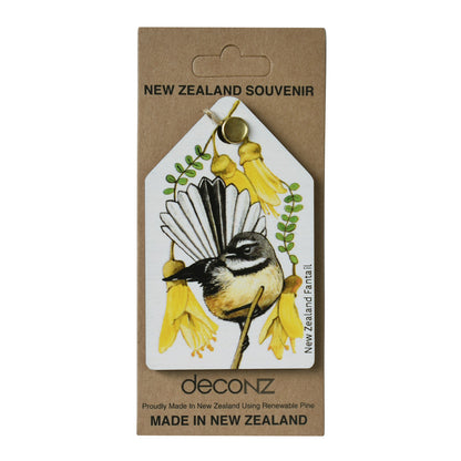 New Zealand Made Eco Christmas Decoration - Fantail White