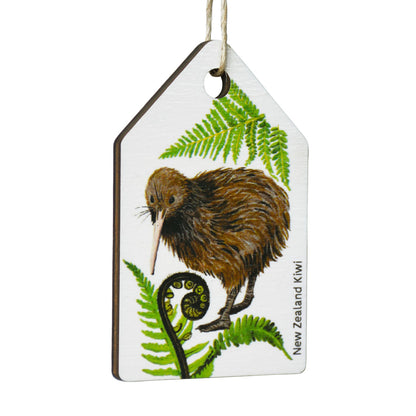 New Zealand Made Eco Christmas Decoration - Kiwi White