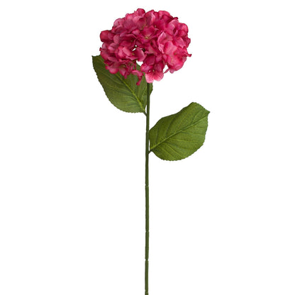 Hydrangea Flower Spray - Artificial - Cerise Pink