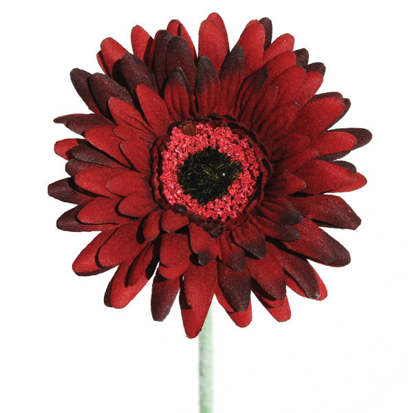 www.decorflowers.co.nz - Artificial Burgundy Gerbera